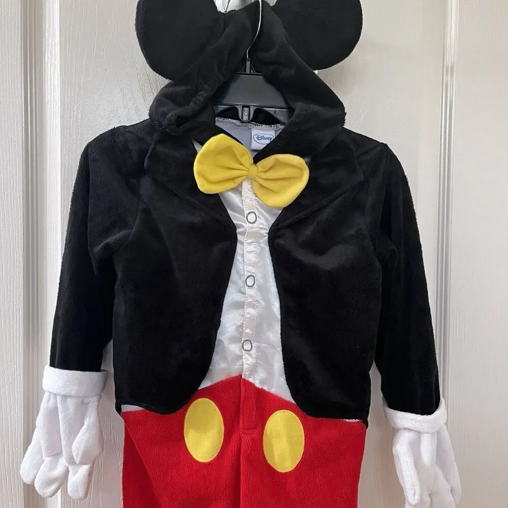 Disney Mickey Mouse Costume Tuxedo Hooded One Piece Halloween Toys R Us Size 3T - Picture 3 of 16